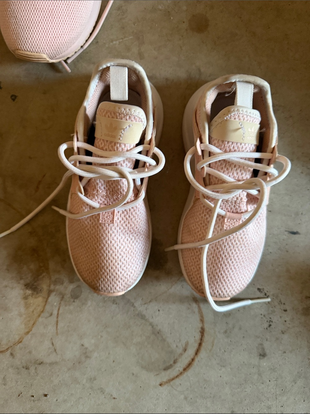 Kids Pink Adidas Mesh Athletic Sneakers